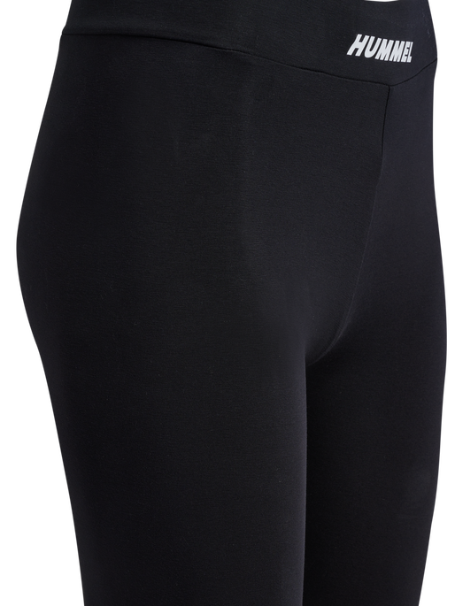 hmlELEMENTAL COTTON HW TIGHTS, BLACK hmlELEMENTAL COTTON HW TIGHTS, BLACK, packshot
