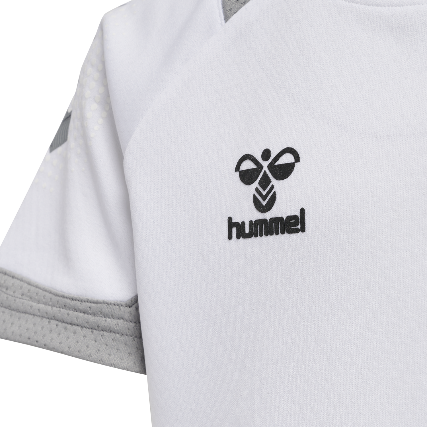 hmlLEAD S/S POLY JERSEY KIDS, WHITE, packshot