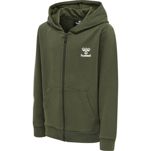 hmlTRECE ZIP HOODIE, THYME, packshot