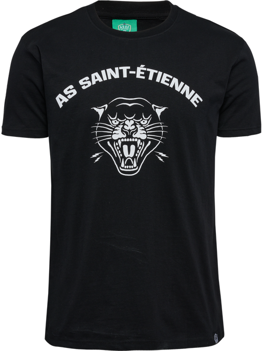 ASSE FAN AS SAINT ETIENNE TEE, BLACK, packshot