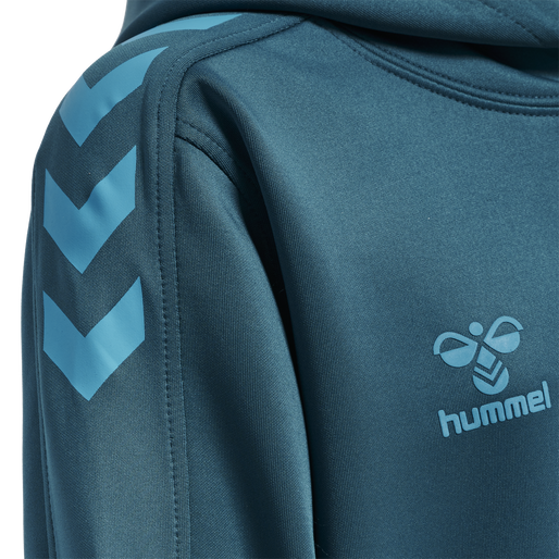 hmlCORE XK POLY KIDS SWEAT HOODIE, BLUE CORAL, packshot