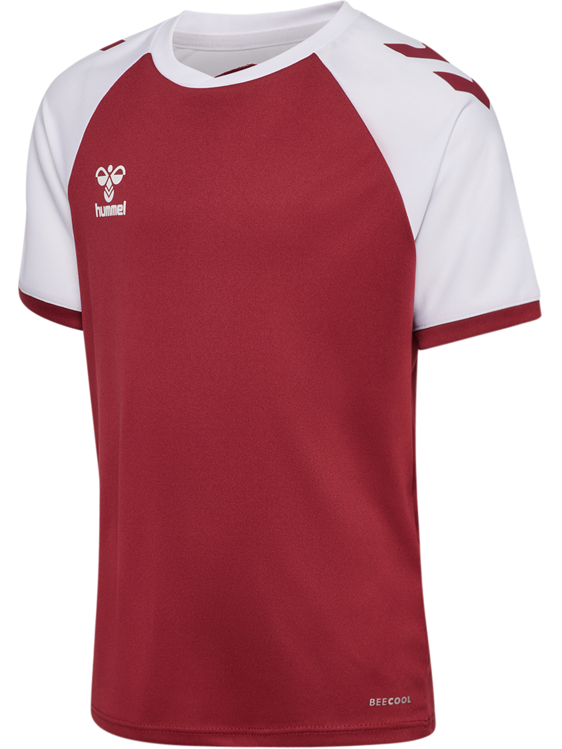hmlMATCH LEAGUE JERSEY S/S KIDS, MAROON/WHITE, packshot