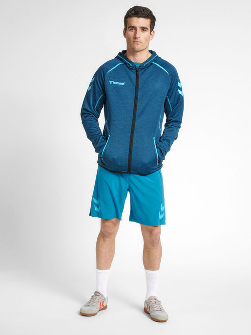 hmlAUTHENTIC PRO ZIP HOODIE, CELESTIAL MELANGE, model