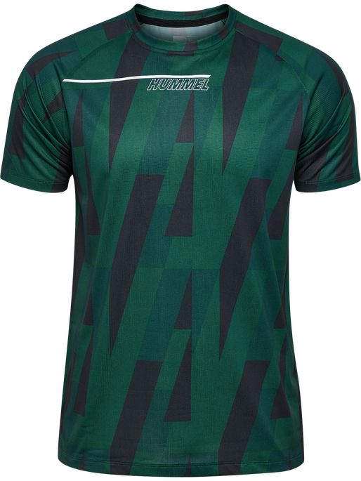 hmlCOURT AOP LIGHT WEIGHT T-SHIRT, RAIN FOREST, packshot