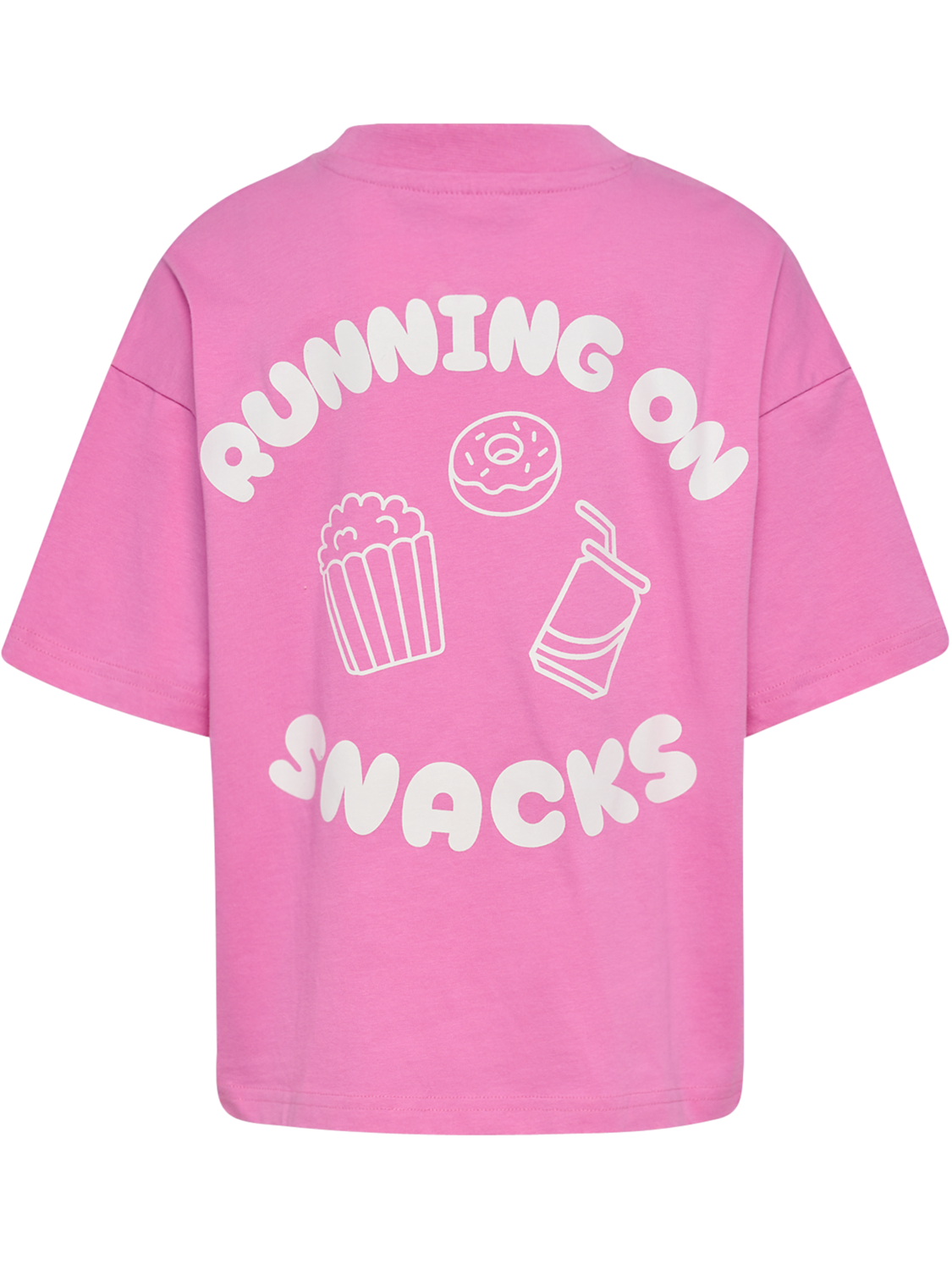 hmlJR SILLY S/S BOXY T-SHIRT SOLID, FUCHSIA PINK, packshot