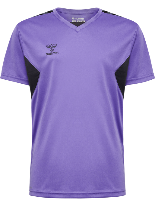 hmlAUTHENTIC PL JERSEY S/S KIDS, DAHLIA PURPLE/ASPHALT, packshot