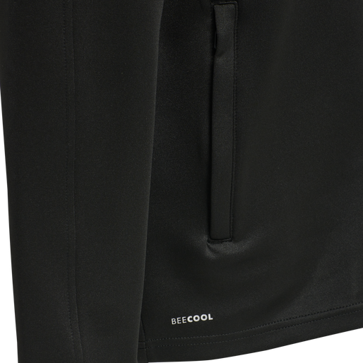 hmlCORE XK POLY ZIP HOOD SWEAT WOMA, BLACK/BLACK, packshot