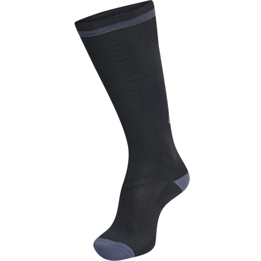 ELITE INDOOR SOCK HIGH, BLACK/ASPHALT, packshot