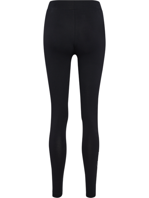 hmlELEMENTAL COTTON HW TIGHTS, BLACK hmlELEMENTAL COTTON HW TIGHTS, BLACK, packshot