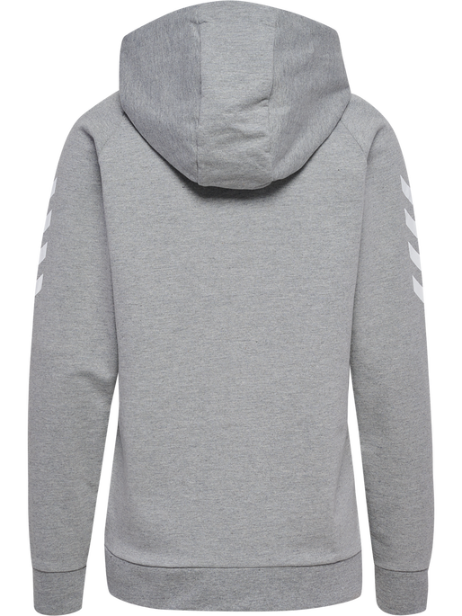 HMLGO COTTON HOODIE WOMAN, GREY MELANGE, packshot