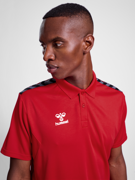 hmlAUTHENTIC FUNCTIONAL POLO, TRUE RED, model