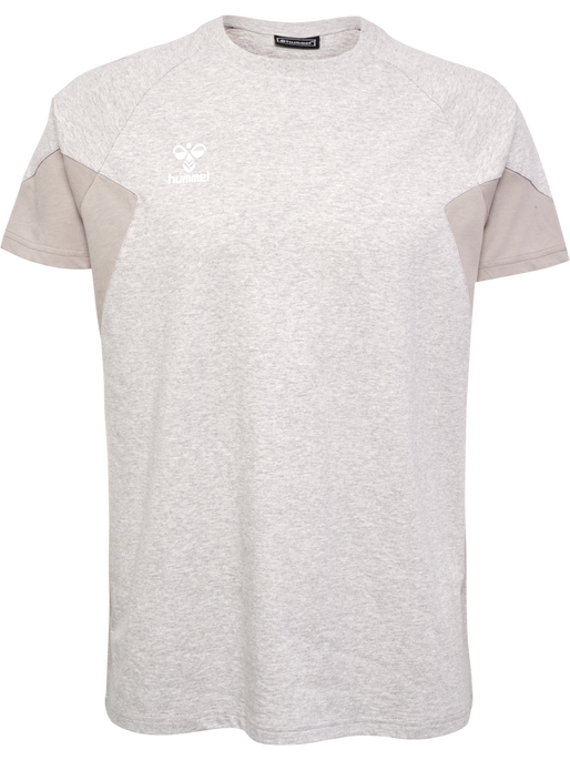 hmlTRAVEL T-SHIRT S/S, LIGHT GREY MELANGE, packshot