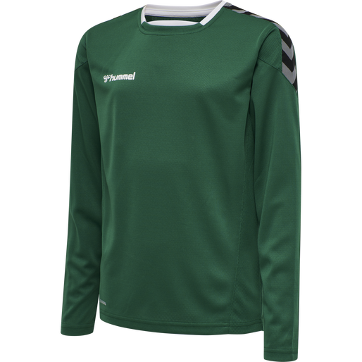 hmlAUTHENTIC KIDS POLY JERSEY L/S, EVERGREEN, packshot