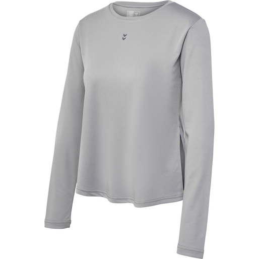 hmlMT FRI MESH T-SHIRT L/S, SHARKSKIN, packshot