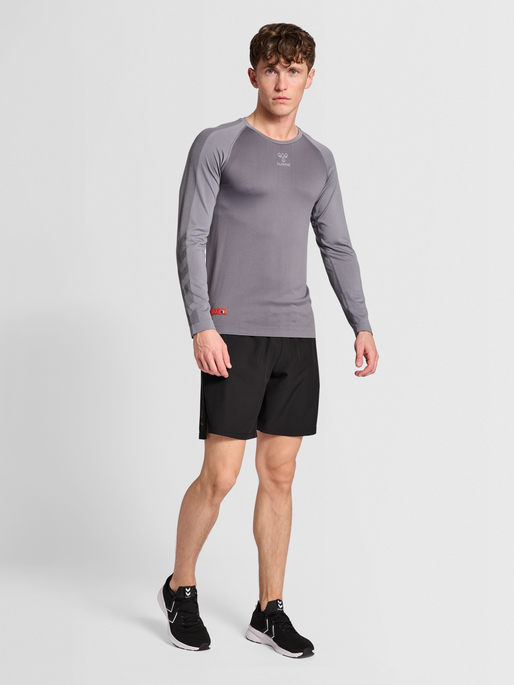 hmlPRO GRID SEAMLESS L/S, FORGED IRON/QUIET SHADE, model