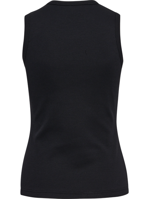 hmlLGC ASLY RIB TANK TOP, BLACK, packshot