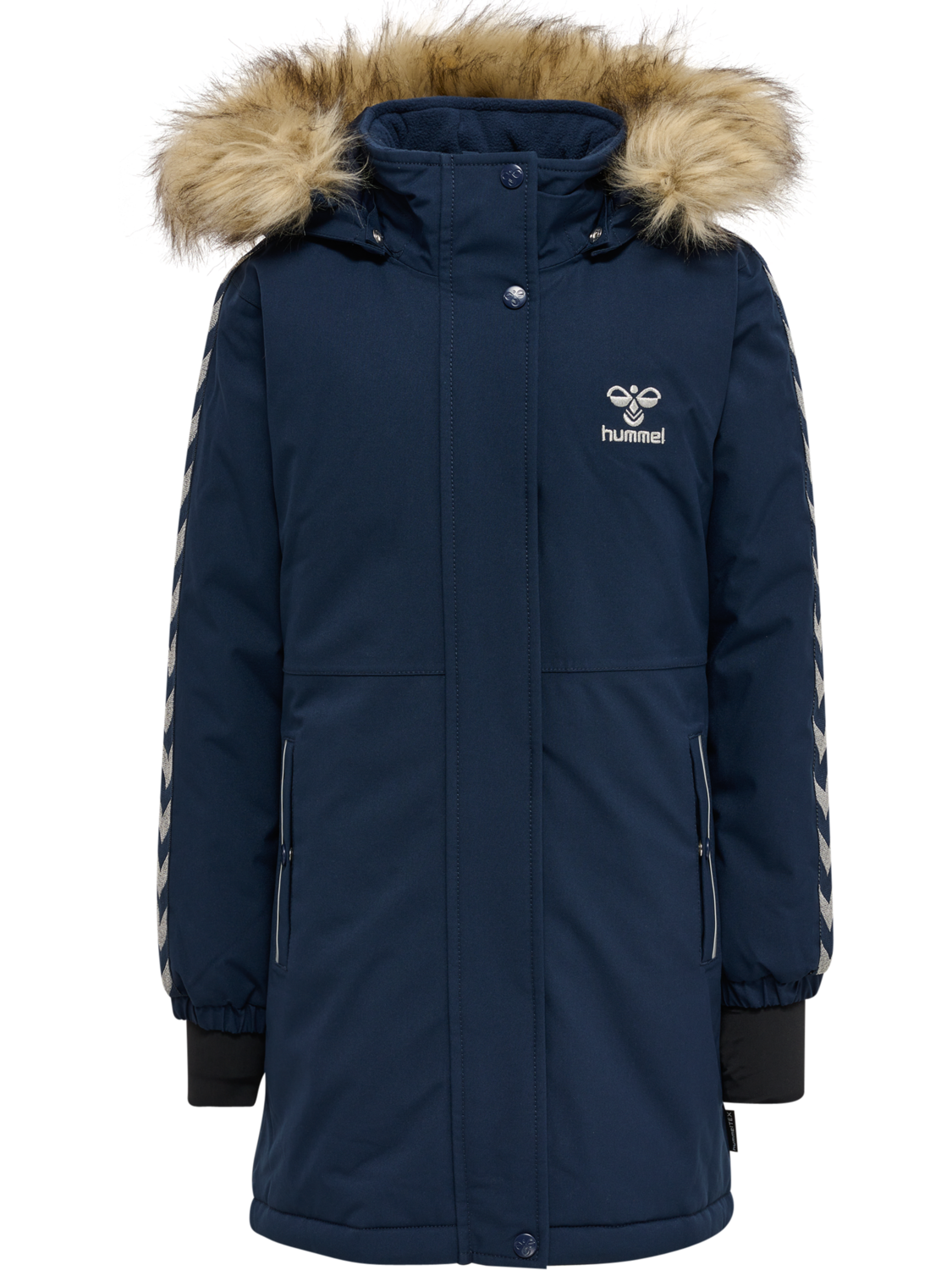 hmlLEAF TEX COAT, BLACK IRIS, packshot