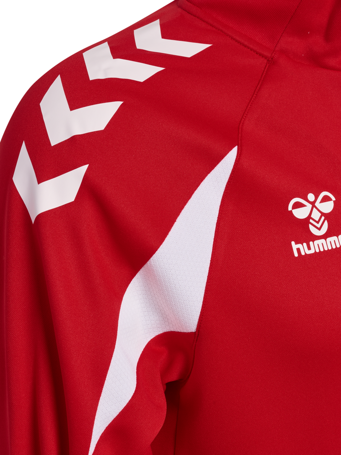 hmlCORE 2.0 HALF ZIP, TRUE RED/WHITE, packshot