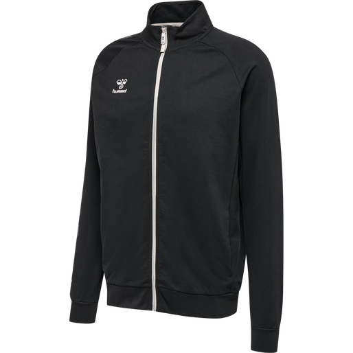 hmlMOVE GRID COTTON ZIP JACKET, BLACK, packshot