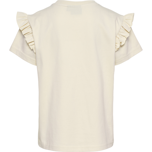 hmlFLOWY RUFFLE T-SHIRT S/S, BIRCH, packshot