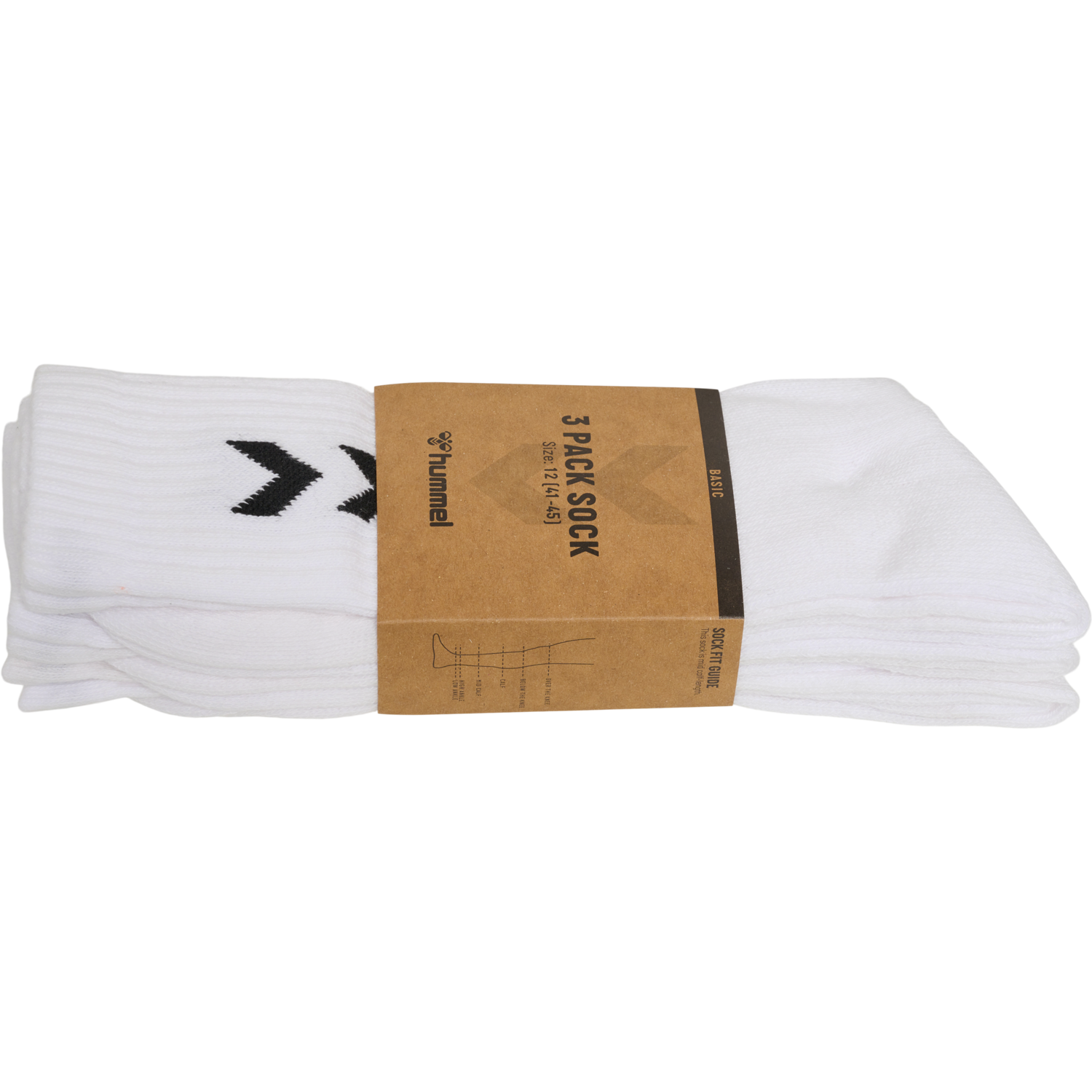 3-Pack Basic Sock, WHITE, packshot