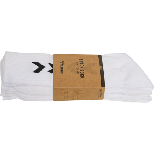 hummel 3-Pack Basic Sock WHITE | hummel.dk