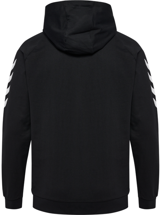 HUMMEL GO COTTON ZIP HOODIE, BLACK, packshot