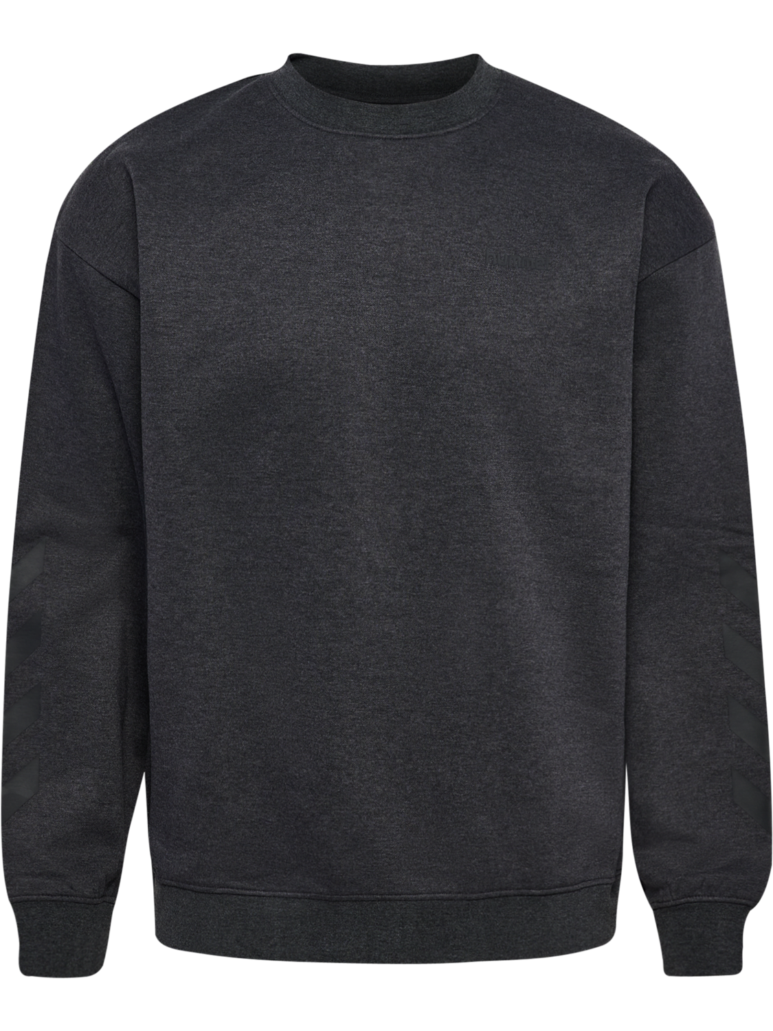 hmlCHEVRON ATHLETIC SWEATSHIRT, DARK GREY MELANGE, packshot