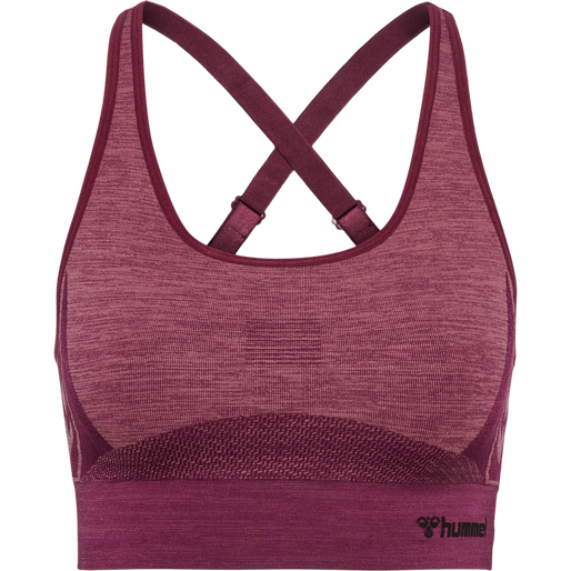 hmlCLEA SEAMLESS  SPORTS TOP, GRAPE WINE/CRUSHED BERRY MEL, packshot