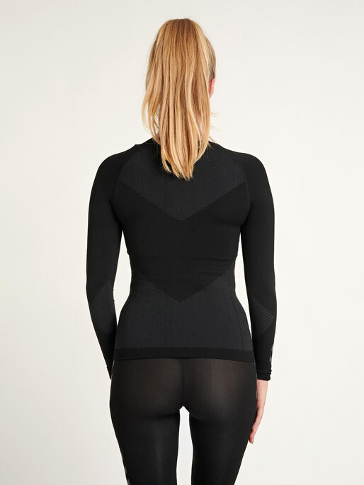 HUMMEL FIRST SEAMLESS JERSEY L/S WOMAN, BLACK, model