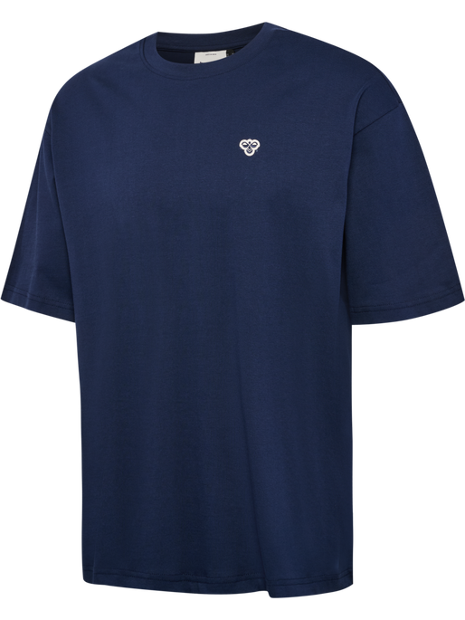 hmlLOOSE T-SHIRT BEE S/S, DRESS BLUES, packshot
