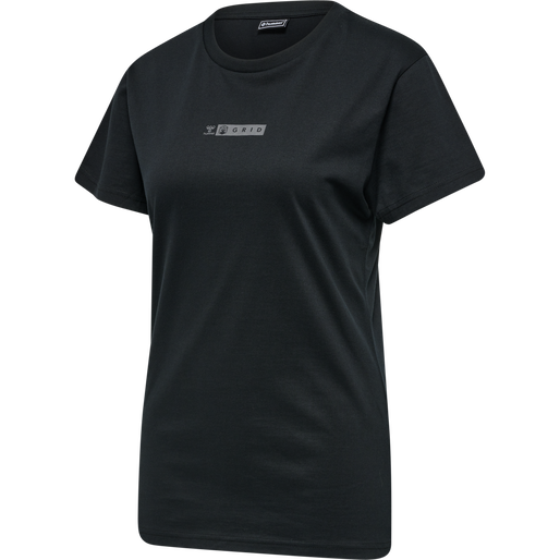 hmlOFFGRID TEE S/S WO, JET BLACK/FORGED IRON, packshot
