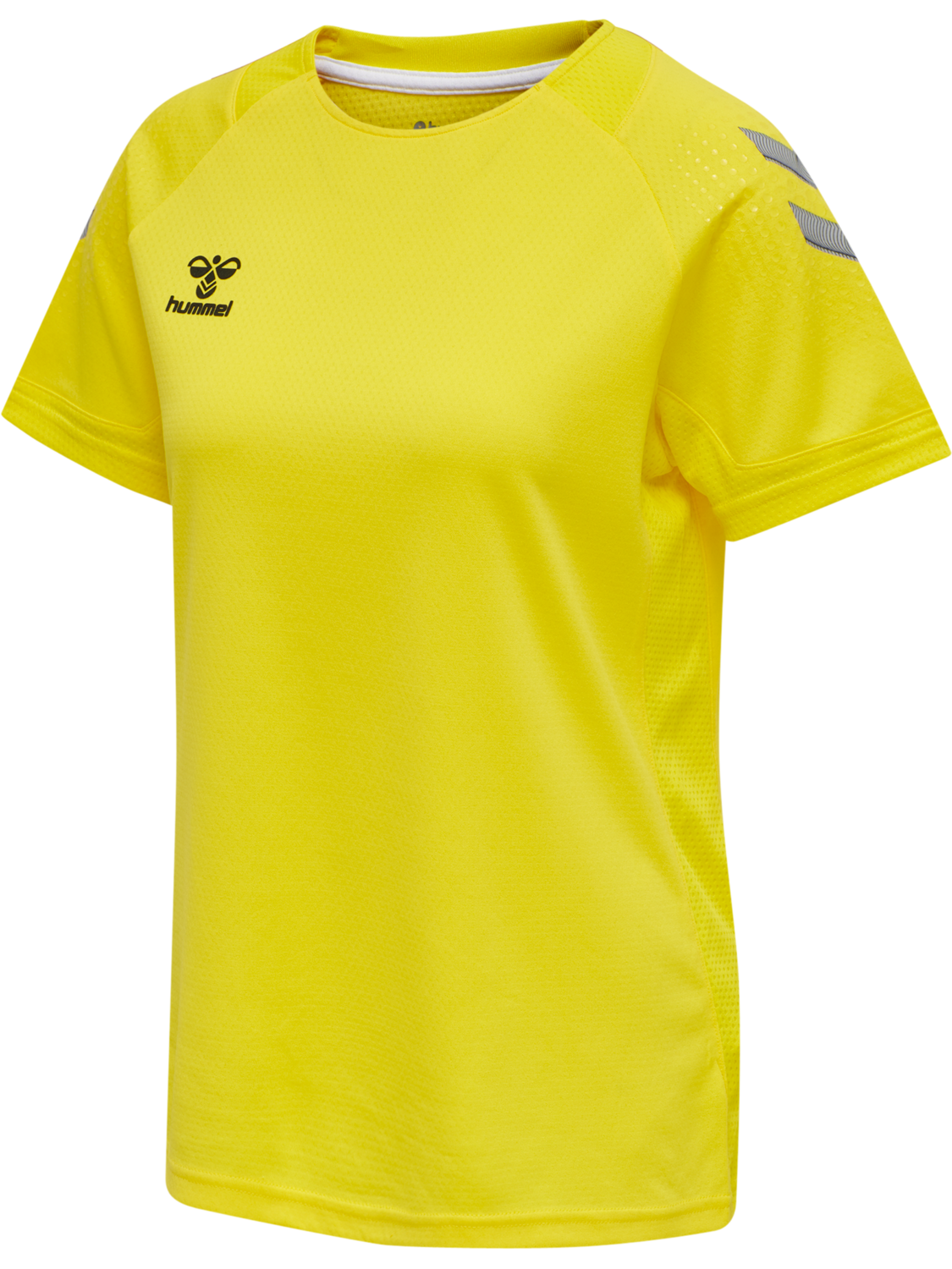 hmlLEAD WOMENS S/S POLY JERSEY, BLAZING YELLOW, packshot