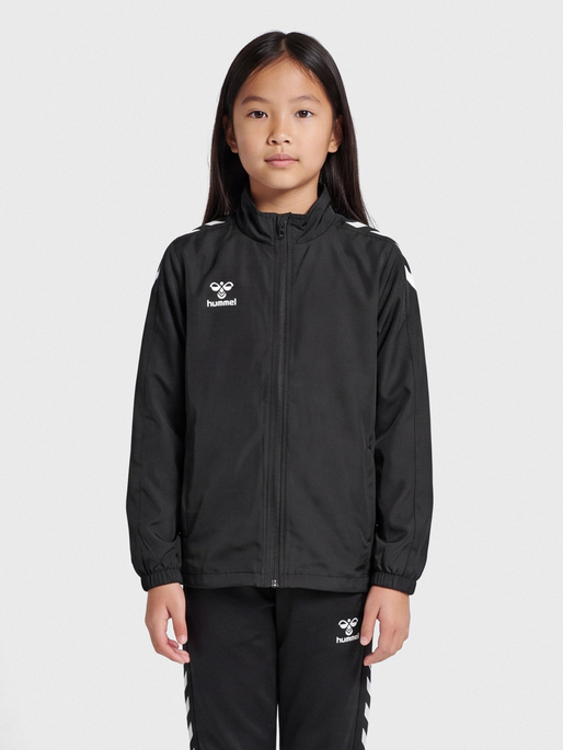 hmlCORE XK MICRO ZIP JACKET KIDS, BLACK, model