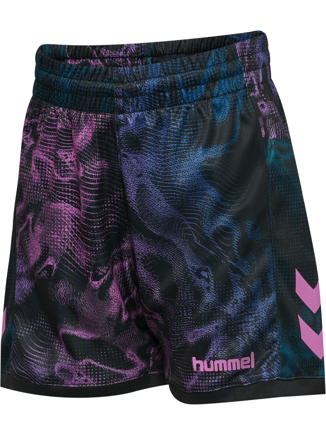hmlBLAZE CLUB26 GRAPHIC SHORTS KIDS, BLACK/PINK, packshot