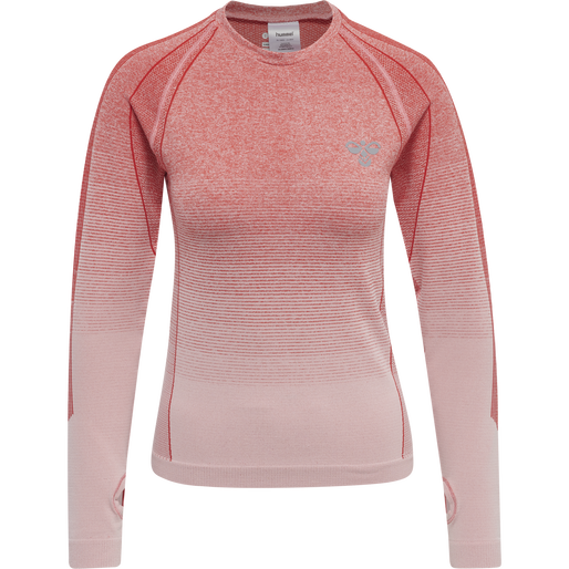 hmlGG12 TRAINING SEAMLESS L/S WOMAN, AURA ORANGE MELANGE, packshot