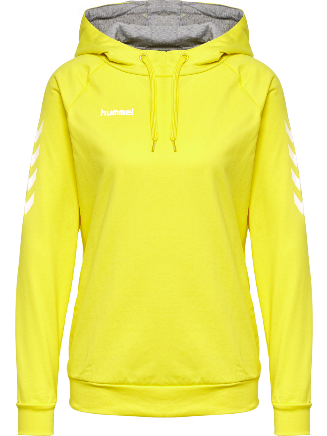 HUMMEL GO COTTON HOODIE WOMAN, BLAZING YELLOW, packshot
