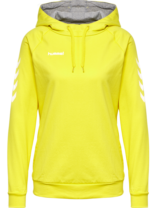 HMLGO COTTON HOODIE WOMAN, BLAZING YELLOW, packshot