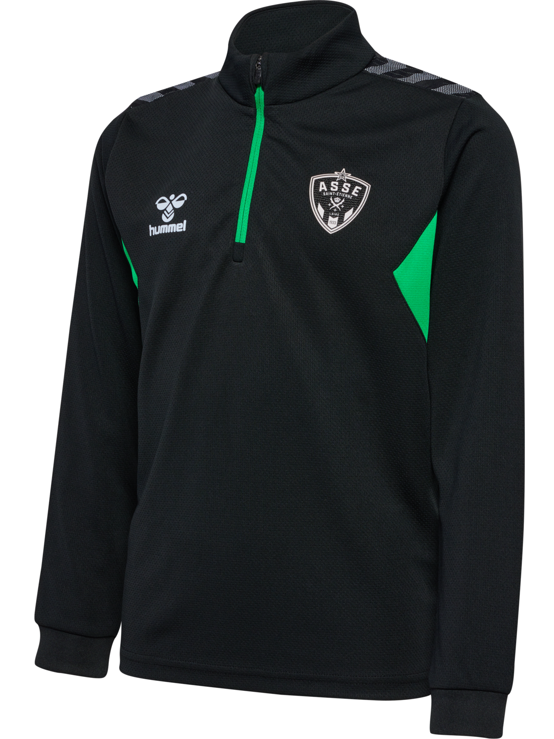 ASSE 23/24 TR HALF ZIP SWEAT KIDS, BLACK, packshot