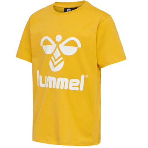 hmlTRES T-SHIRT S/S, GOLDEN ROD, packshot