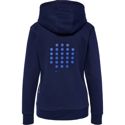 hmlCOURT COTTON HOODIE WOMAN, MARINE, packshot