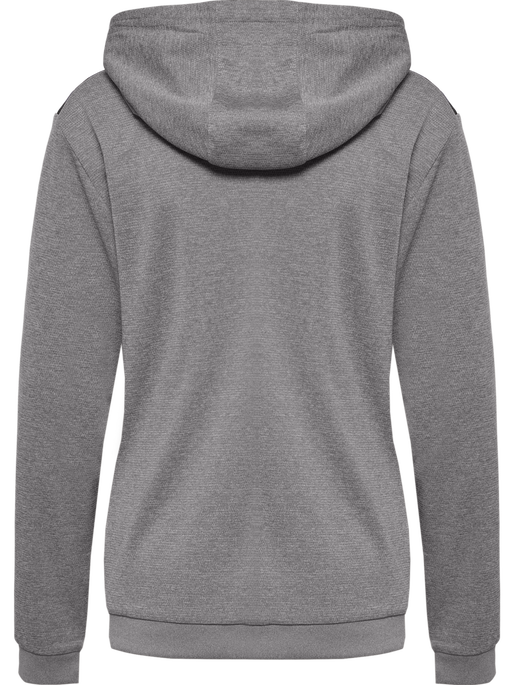 hmlAUTHENTIC PL ZIP HOODIE WOMAN, GREY MELANGE, packshot