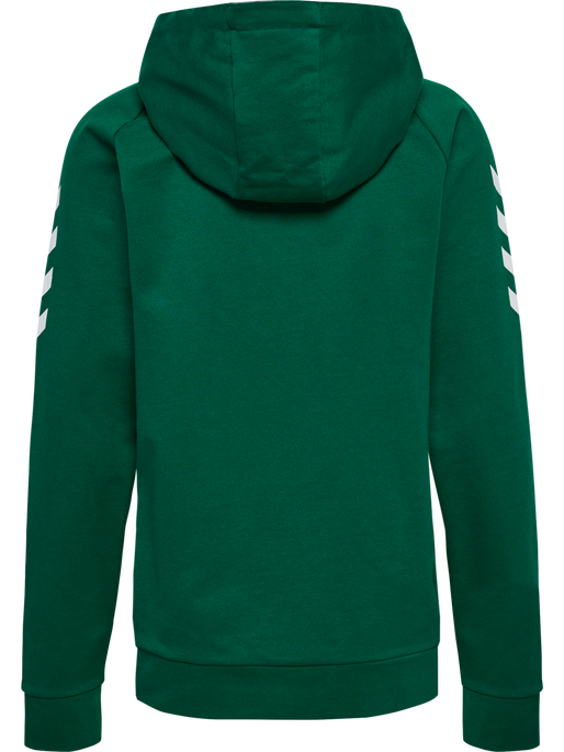 HUMMEL GO COTTON ZIP HOODIE WOMAN, EVERGREEN, packshot