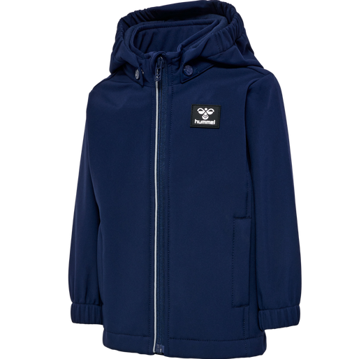 hmlMARS TEX MINI SOFTSHELL JACKET, BLACK IRIS, packshot