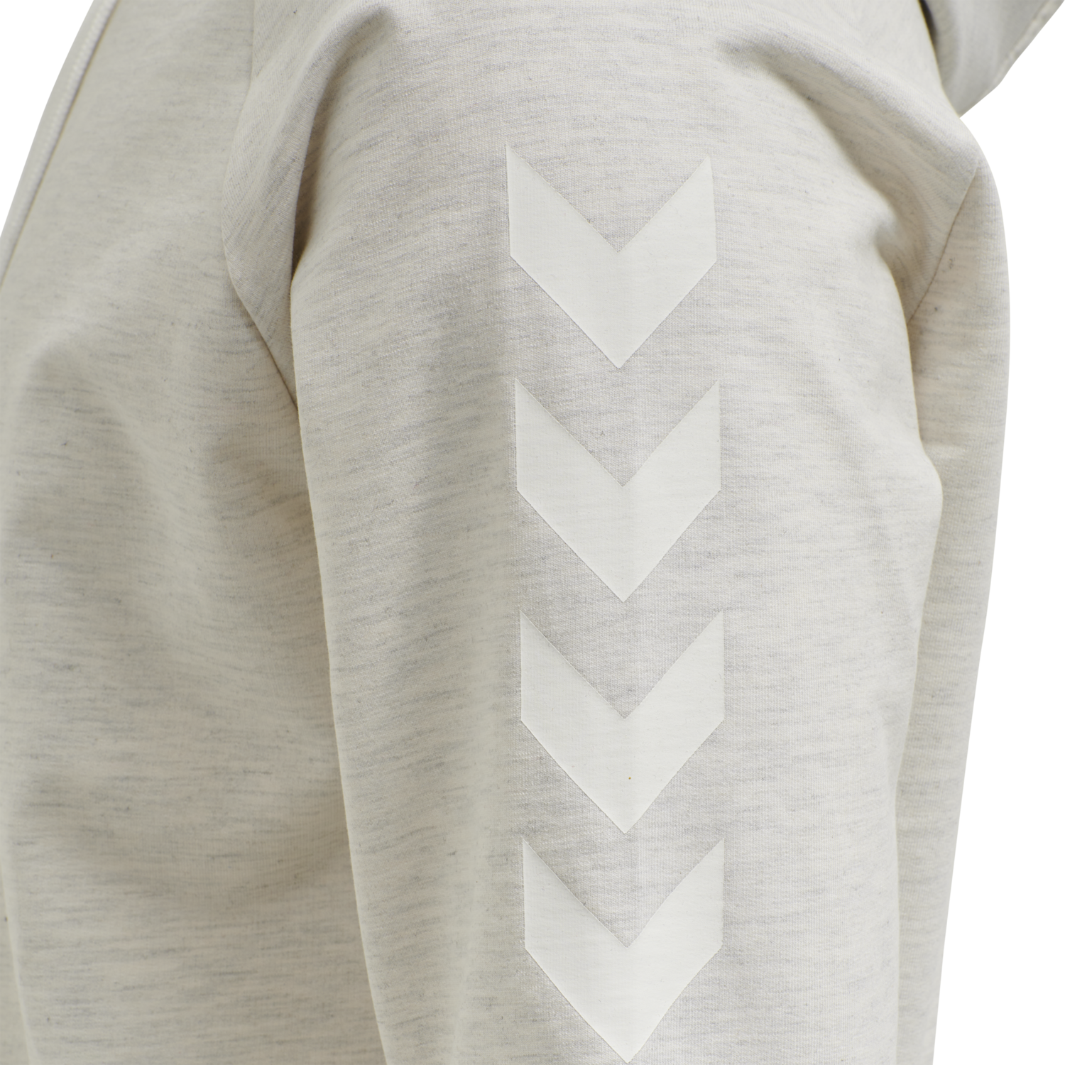 HUMMEL GO COTTON HOODIE, EGRET MELANGE, packshot