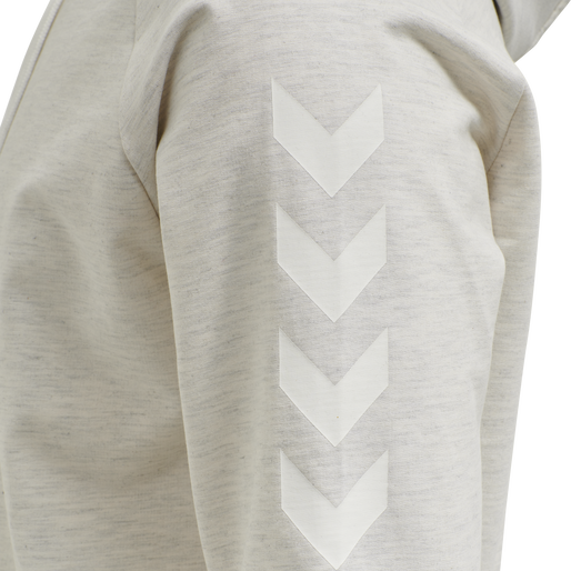 HMLGO COTTON HOODIE, EGRET MELANGE, packshot