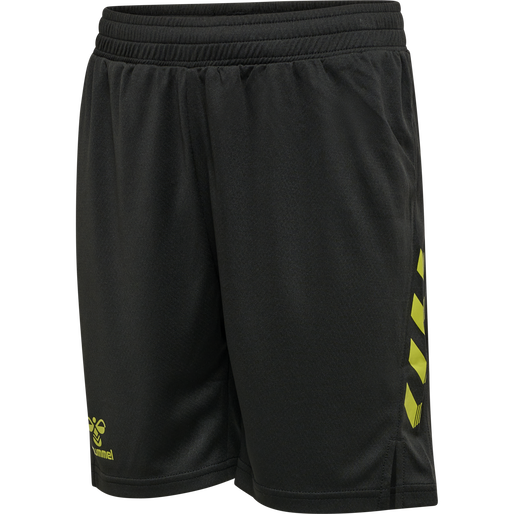 hmlONGRID POLY SHORTS KIDS, JET BLACK, packshot