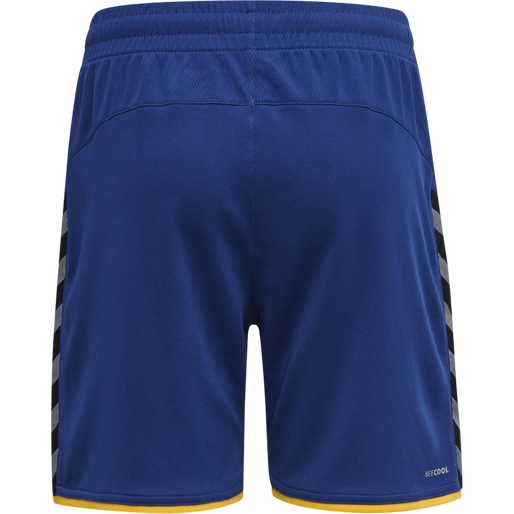 hmlAUTHENTIC KIDS POLY SHORTS, TRUE BLUE/SPORTS YELLOW, packshot
