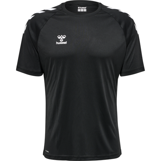 hmlCORE XK CORE POLY T-SHIRT S/S, BLACK hmlCORE XK CORE POLY T-SHIRT S/S, BLACK, packshot
