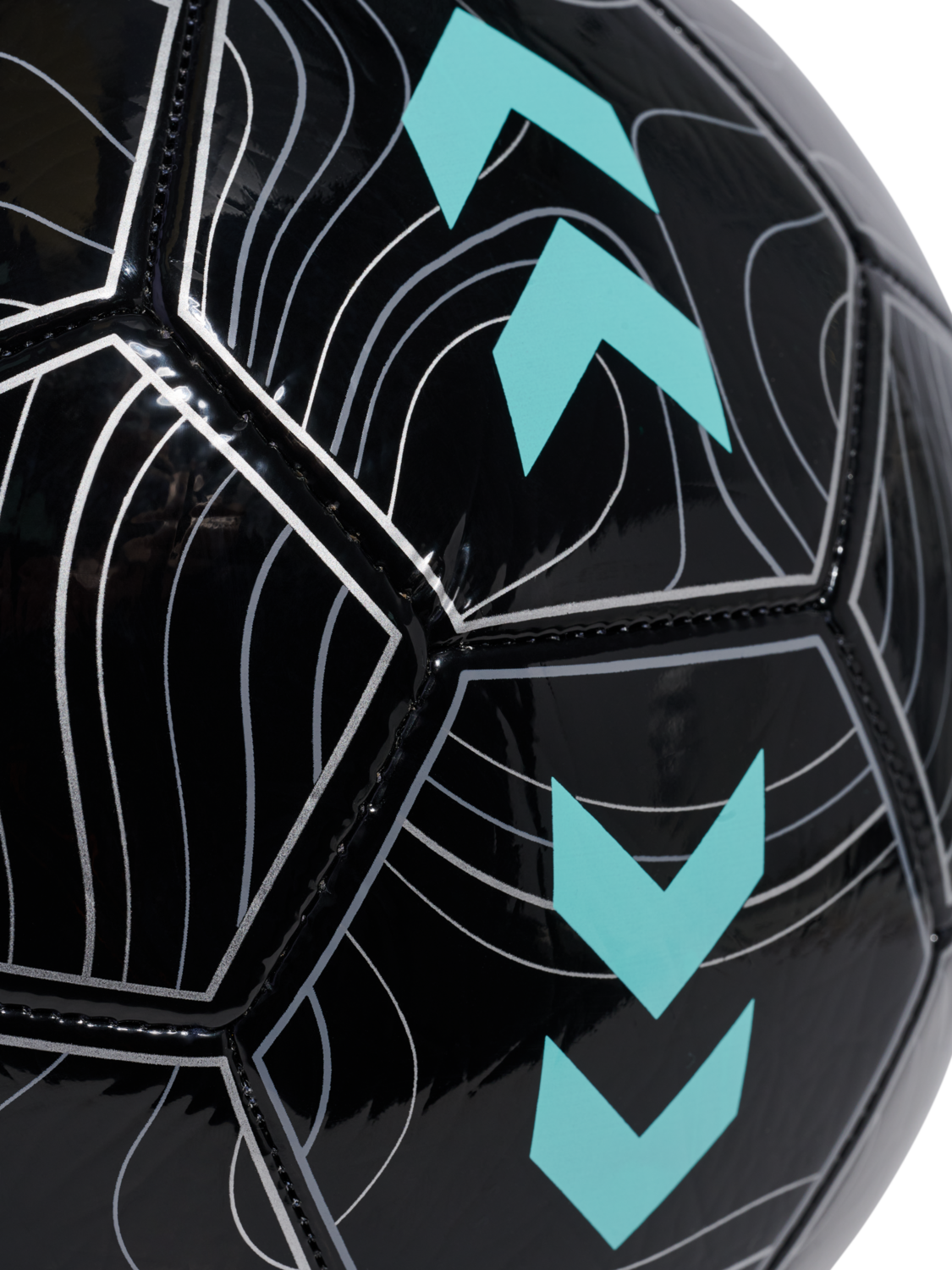 hmlBLAZE 2.0 TRAINING FOOTBALL, BLACK/POOL BLUE, packshot